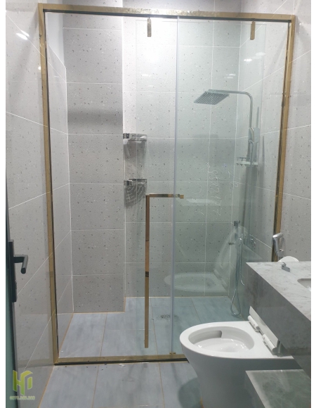 cabin phòng tắm kính hệ slim trượt 180 độ
