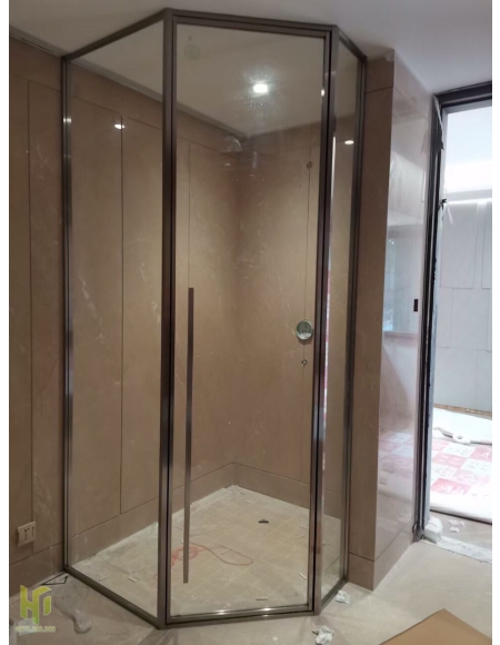 CABIN PHÒNG TẮM KÍNH HỆ MỞ 135 RON HÍT INOX